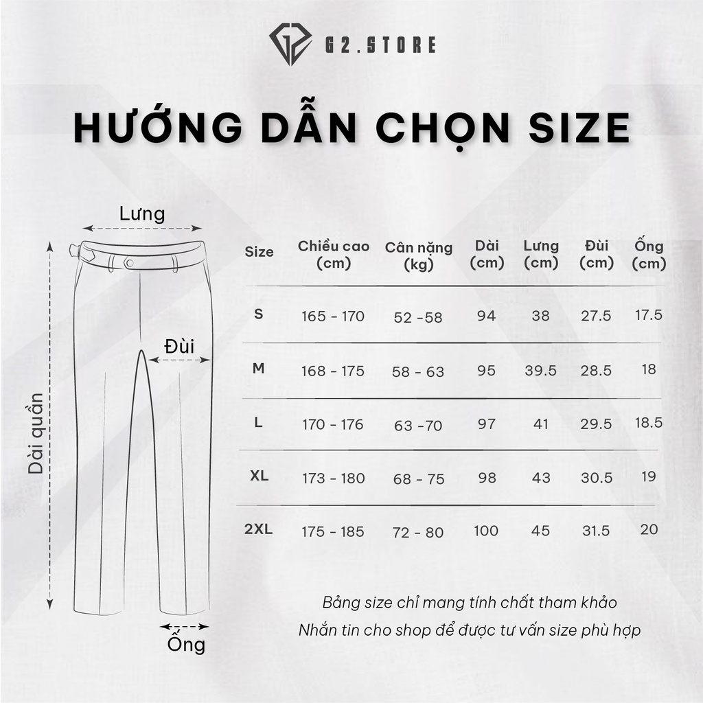 Quần âu nam G2 kiểu quần sidetab cạp cao che khuyết điểm, Quần tây nam công sở lưng cao ống đứng phong cách Hàn Quốc | BigBuy360 - bigbuy360.vn