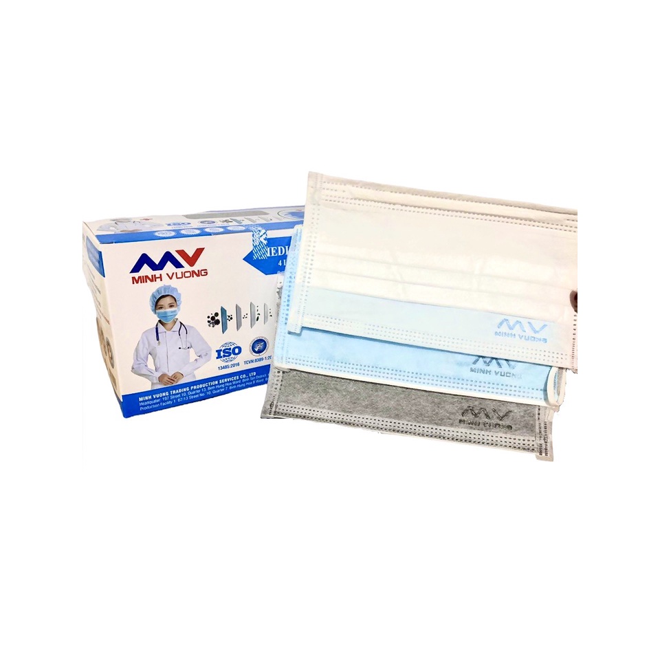 Khẩu trang y tế MINH VƯỢNG - 4 lớp kháng khuẩn hàng chính hãng
