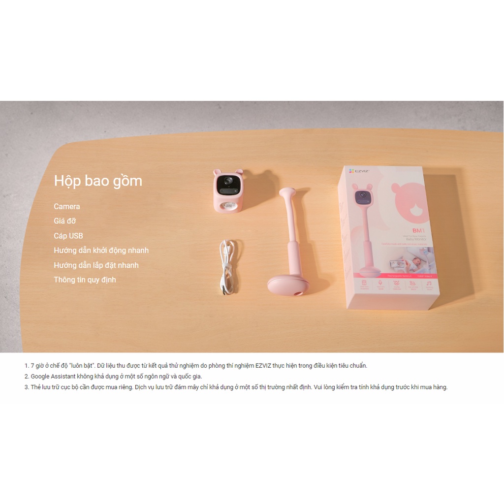 Camera Ezviz wifi thông minh trông trẻ BM1