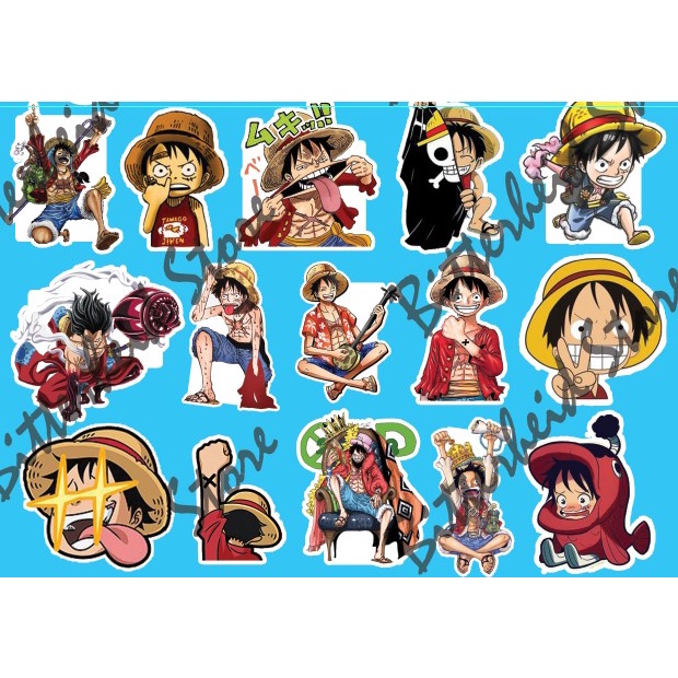 - Set 10/15 Sticker Monkey D.Luffy / Luffy - băng hải tặc mũ rơm anime One Piece/OP dán trang trí siêu đẹp