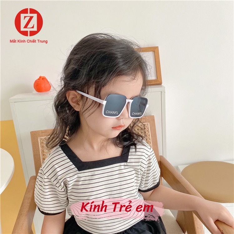 Kính hoạt hình cho bé Phong Cách Hàn Quốc Form Vuông sành điệu thương hiệu Chanfl cao cấp mã H8833