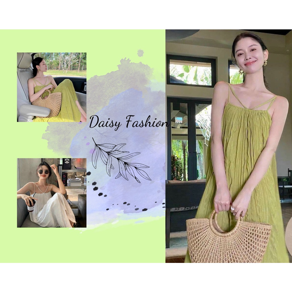 Đầm maxi đi biển,váy công chúa dập ly sexy quyến rủ chất lụa cực thoải mái (s2)
