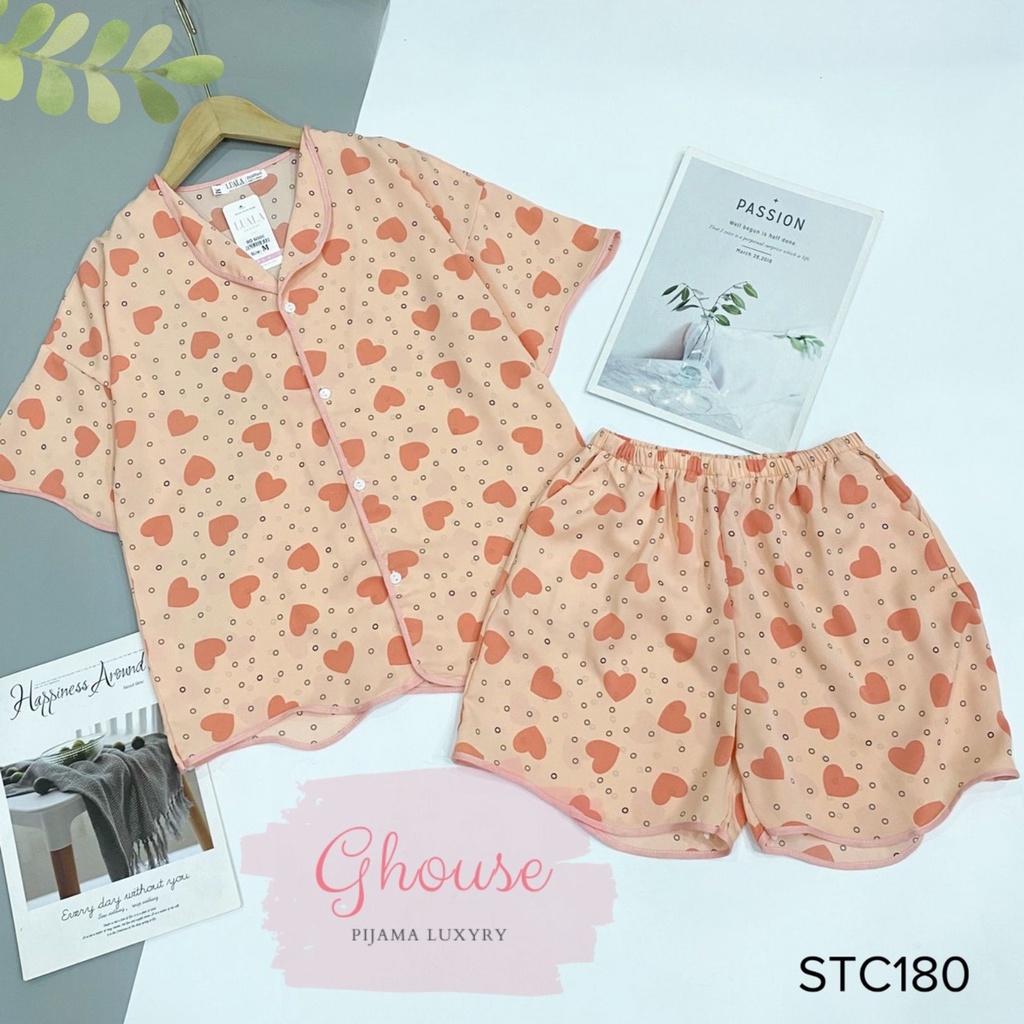Đồ Ngủ Pijama Lụa Mango Tay Ngắn Siêu Xinh, ĐÙI CỘC Mềm Mịn, Độc Lạ Khó Tìm, Sanh Chảnh Hàn Quốc