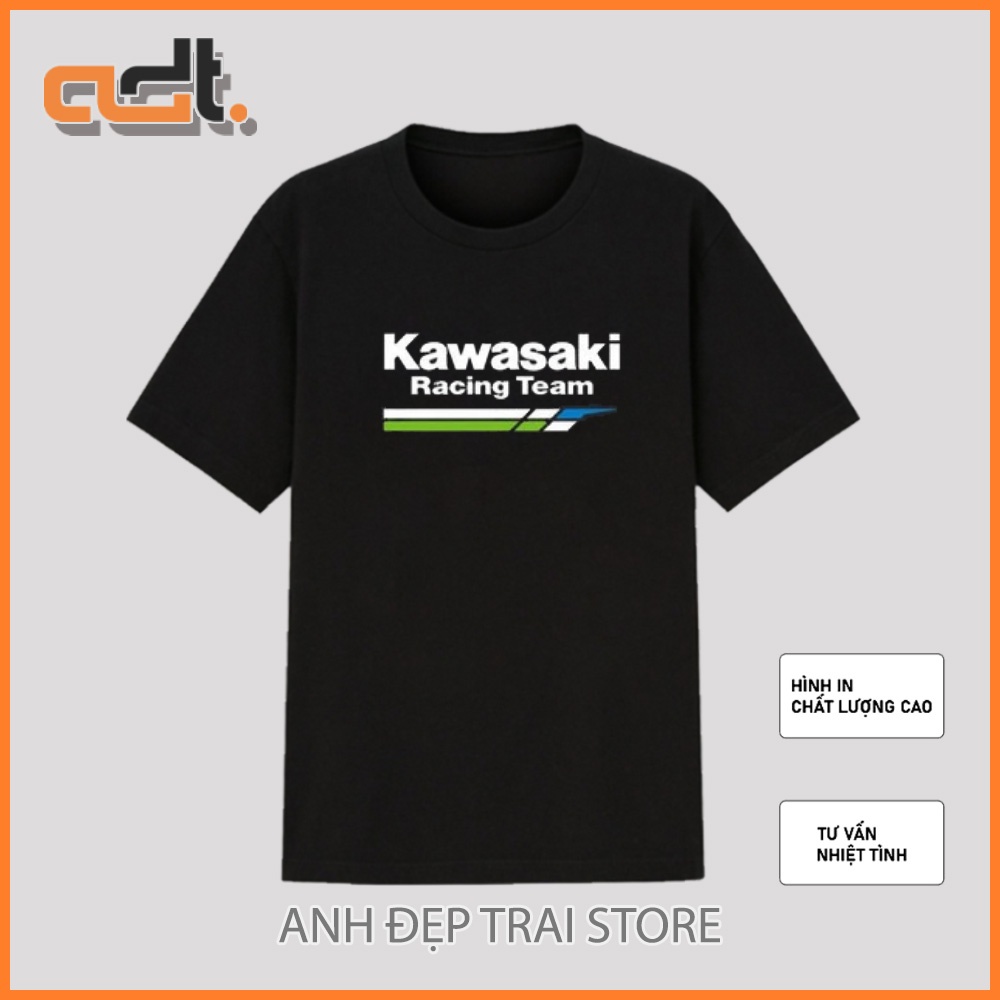 Áo thun Đen Racing Kawasaki Racing Team chất đẹp