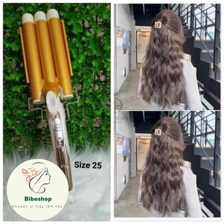 Máy uốn tóc xoăn sóng 3 trục dập sóng nước, máy uống làm tóc đẹp chuẩn salon GM 325