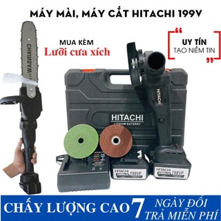 Máy Mài Hitachi 199V - Máy Mài Góc, Máy Cắt Hitachi 199v - Máy Cưa Xích - Lõi Đồng 100% Có Lá Chắn An Toàn