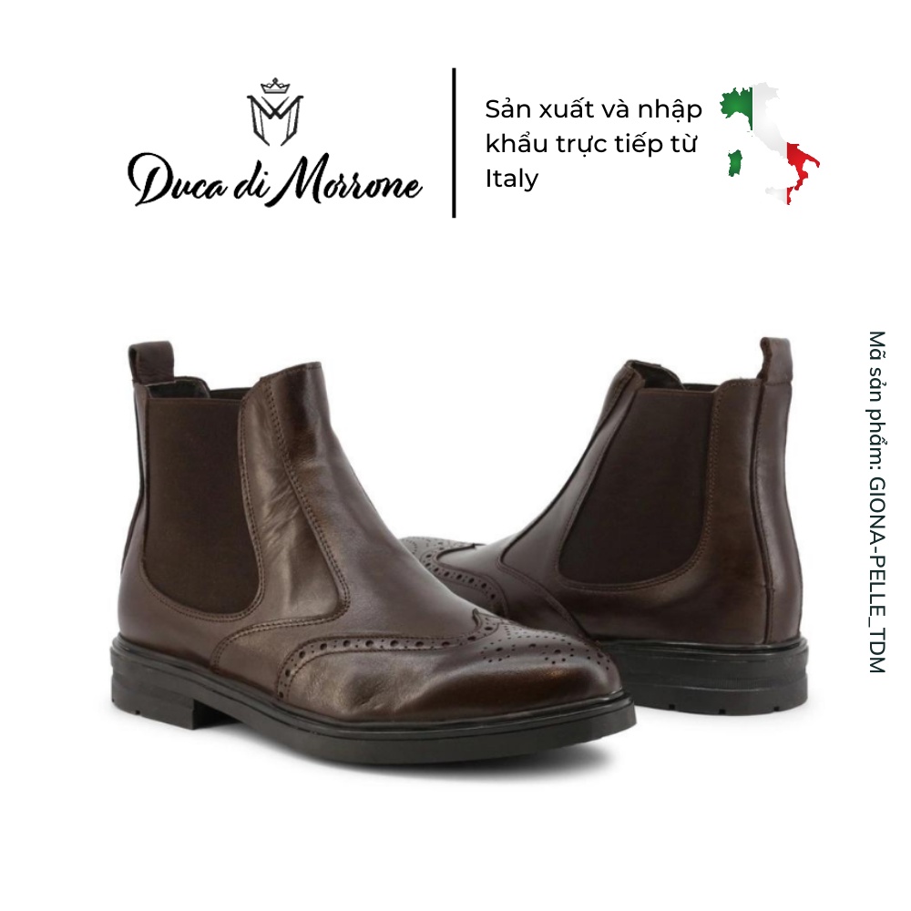 Giày Chelsea Boots nam da trơn - DUCA DI MORRONE - Sản xuất và nhập khẩu CHÍNH HÃNG từ ITALY - GIONA-PELLE