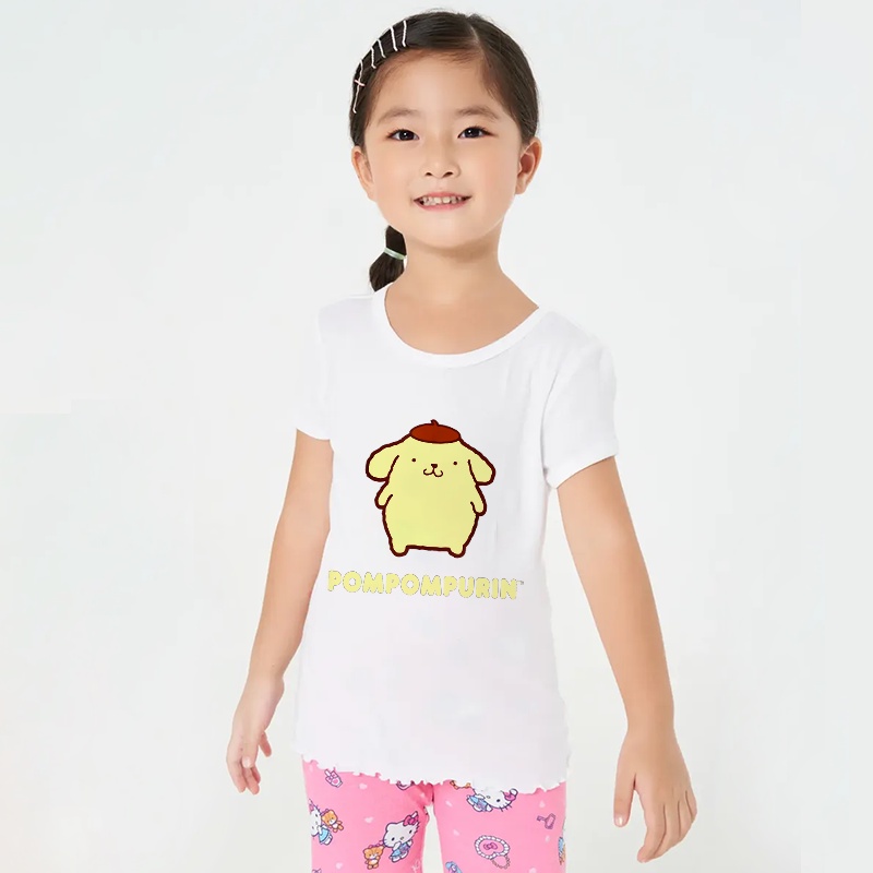 Áo Thun Hoạt Hình Pompompurin Nhật Bản Dễ Thương Unisex Nam Nữ