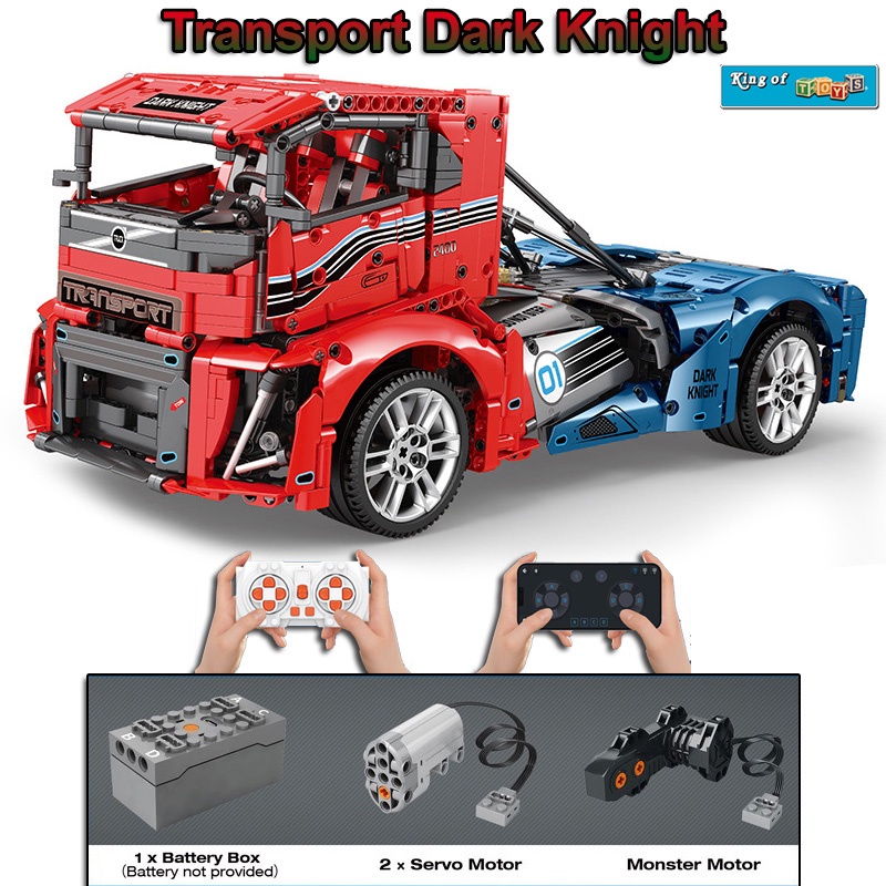 Đồ Chơi Lắp Ráp Xếp Hình Điều Khiển Từ Xa RC Mô Hình Xe Container Đầu Kéo Volvo Iron Knight 11008 Với 2116PCS