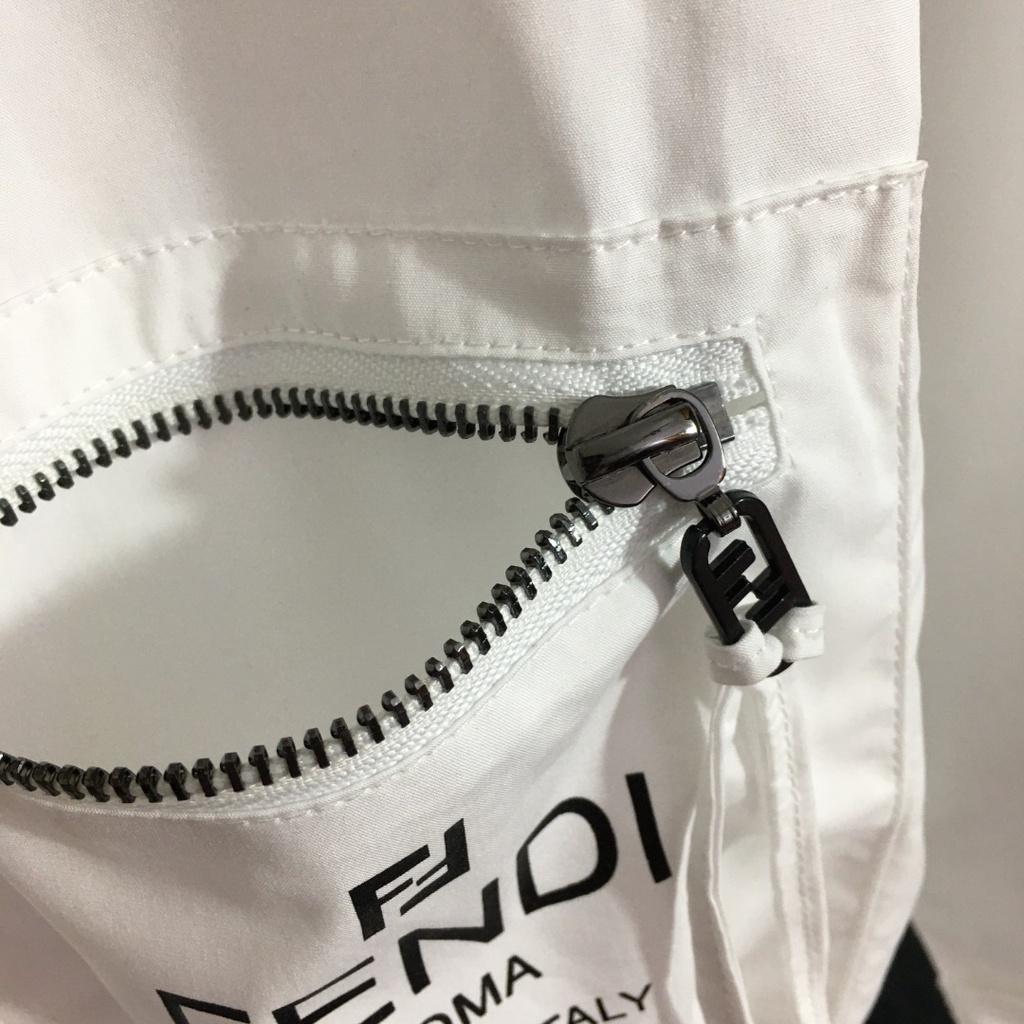 Váy sơ mi ngắn tay thắt eo nữ Fendi FD thiết kế thanh lịch