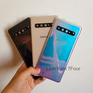 Vỏ nắp lưng Samsung Galaxy S10 5G có kính cam và keo dán - 7Four