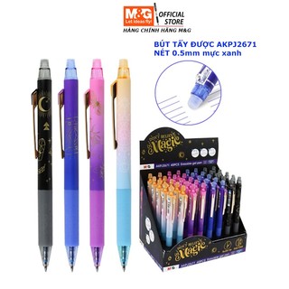 Bút bi tẩy bấm AKPJ2671 nét 0.5 hàng M&G chất lượng mực đậm xóa sạch viết êm