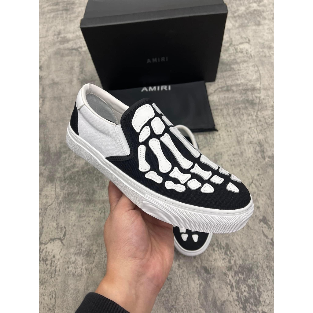 Giày Slipon Nam in Hình Xương Bàn Tay full size cực đẹp hàng sẵn
