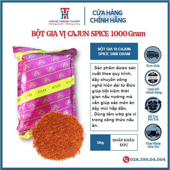BỘT GIA VỊ CAJUN SPICE 1 KG  [NHẬP KHẨU ĐỨC]