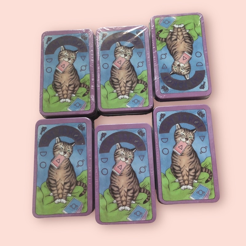 Bộ Bài Cat Tarot cards, tarot hình mèo 78 lá cơ bản, hộp sắt