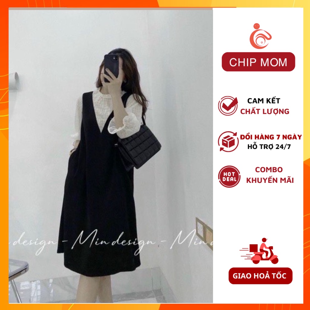 Váy Bầu xinh, hàng thiết kế đẹp nhẹ nhàng trẻ trung V128