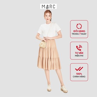 Váy nữ MARC FASHION midi 3 tầng bảng thun eo CBHN069821