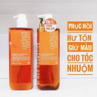 Bộ Dầu Gội Xả Mise En Scene Perfect Serum 680ml Cho Mái Tóc Mềm Mượt