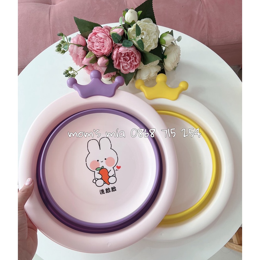 💫💫Chậu rửa mặt gấp gọn nhiều màu dễ thương 💫💫Mom's Mía