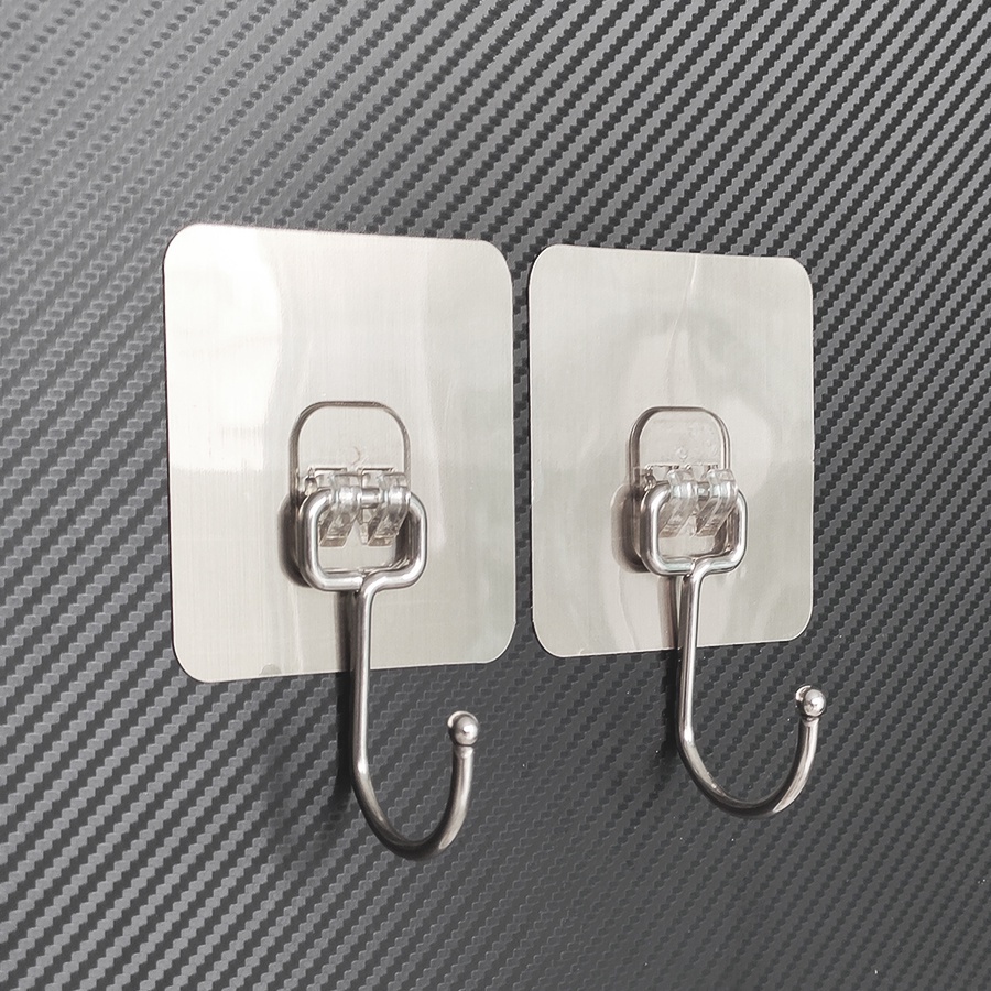 Combo 10 Móc Dán Tường Siêu Dính Móc Inox 304, Móc Dán Nhà Tắm Siêu Chịu Lực (AD03)