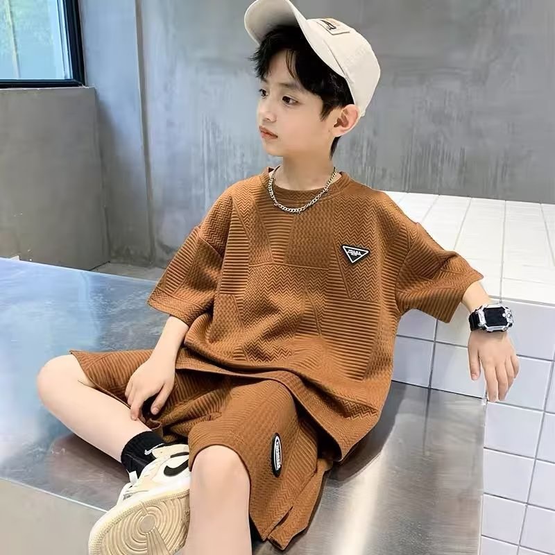 Set Áo Thun Ngắn Tay Và Quần Short Thời Trang Mùa Hè Mới Cho Bé Trai