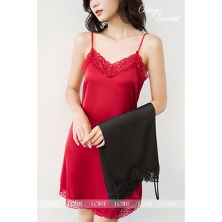 Váy Lụa Basic Phối Ren VNS02