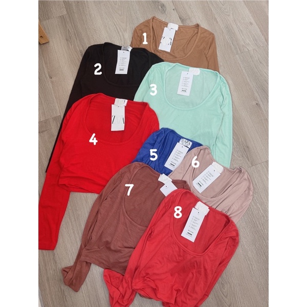 ÁO CROPTOP CỔ VUÔNG TAY DÀI