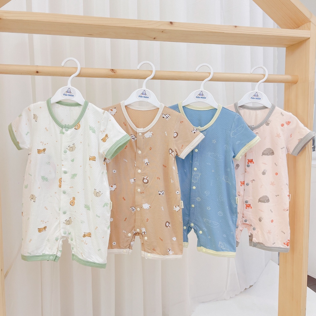 Body Cộc Tay Uala Rogo Chất Modal Siêu Mềm Mịn Cho Bé Trai, Bé Gái Từ 3 Đến 12 Tháng