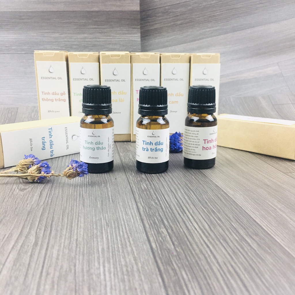 Tinh dầu thiên nhiên Essental Oil 5ML - 10ML tặng vỏ chai tinh dầu treo chọn mùi theo phân loại - không pha trộn