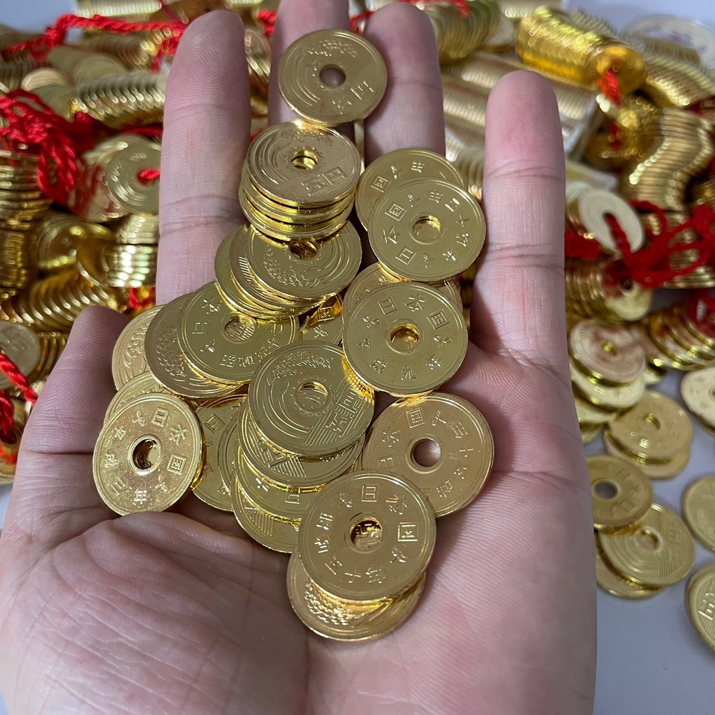 Đồng Xu 5 Yên Nhật May Mắn, đồng xu may mắn, quà tặng ý nghĩa