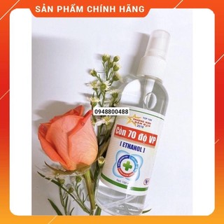 Cồn 70 độ Vĩnh Phúc 100ml Chai xịt mini tiện lợi