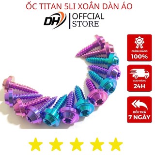 Ốc titan gr5 5li xoắn lắp đặt giàn áo yamaha,gắn mão chế các loại xe