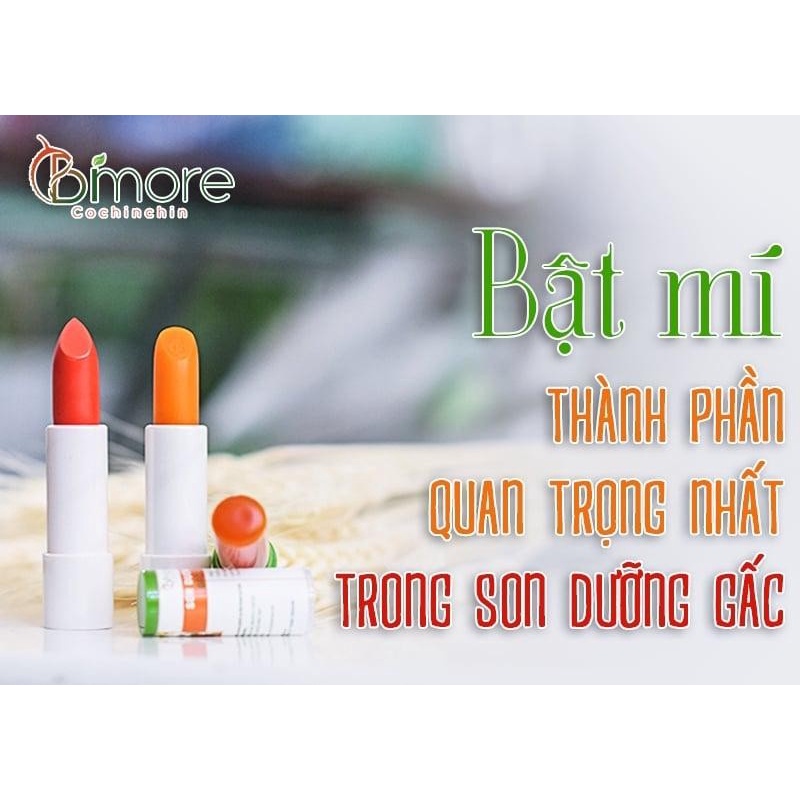 Son dưỡng gấc có màu Đỏ cam Bimore dưỡng môi hồng mịn từ tinh chất gấc_mã son 28