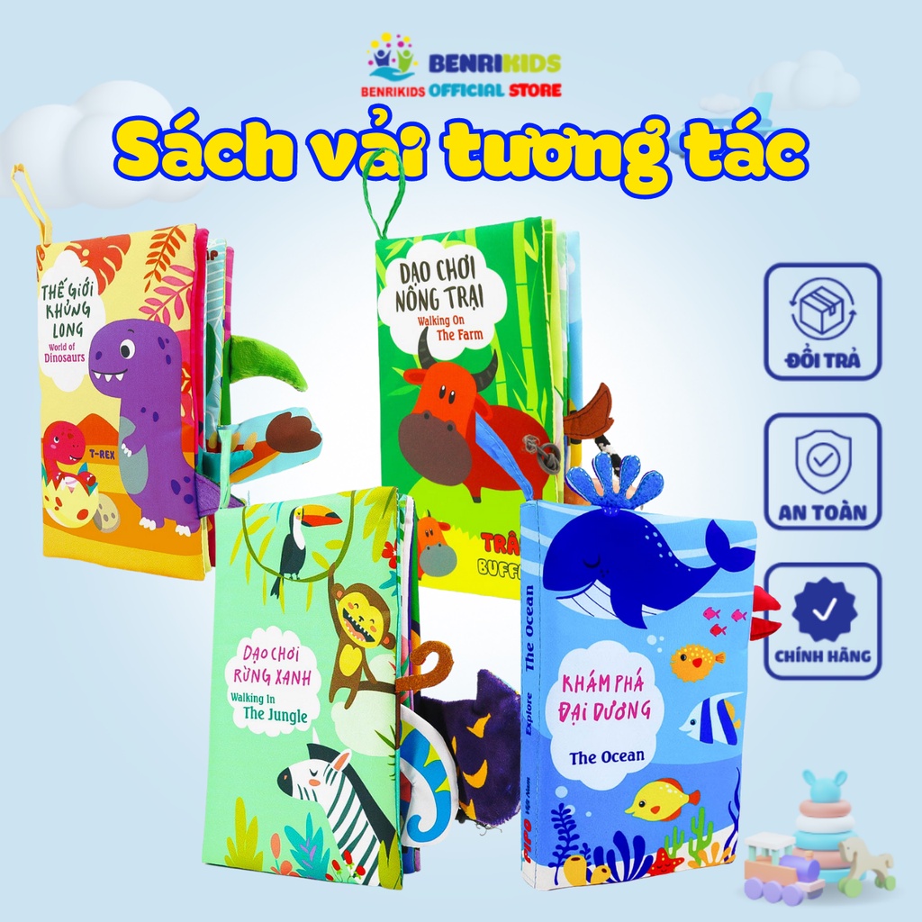 Sách Vải Tương Tác Cho Bé Khám Phá Thế Giới Xung Quanh - Benrikids