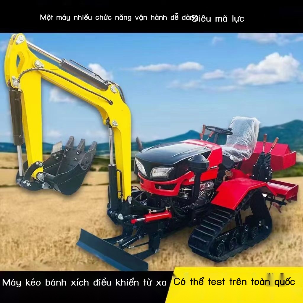 35 mã lực bánh xích ruộng lúa máy xới quay đa chức năng đập ruộng lúa vườn cây ăn quả miền núi máy kéo động cơ diesel bố