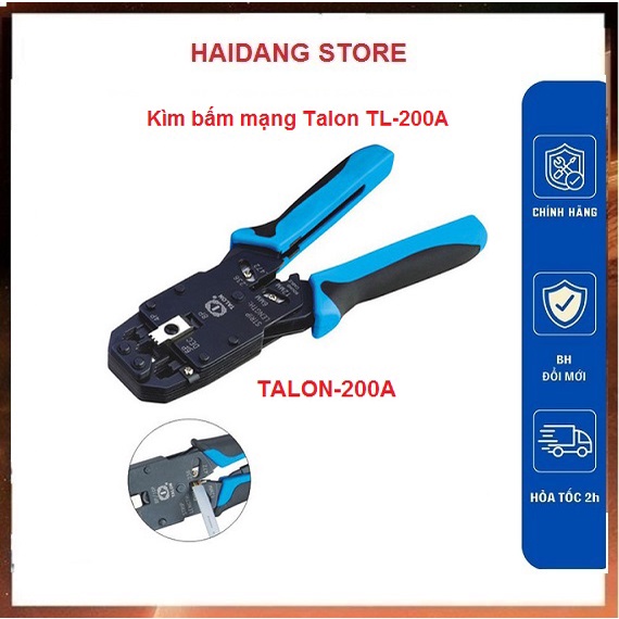 Kìm bấm mạng Talon TL-200A, Kìm bấm đa năng bấm đầu RJ11,RJ12,RJ45,RJ50 Cao Cấp.