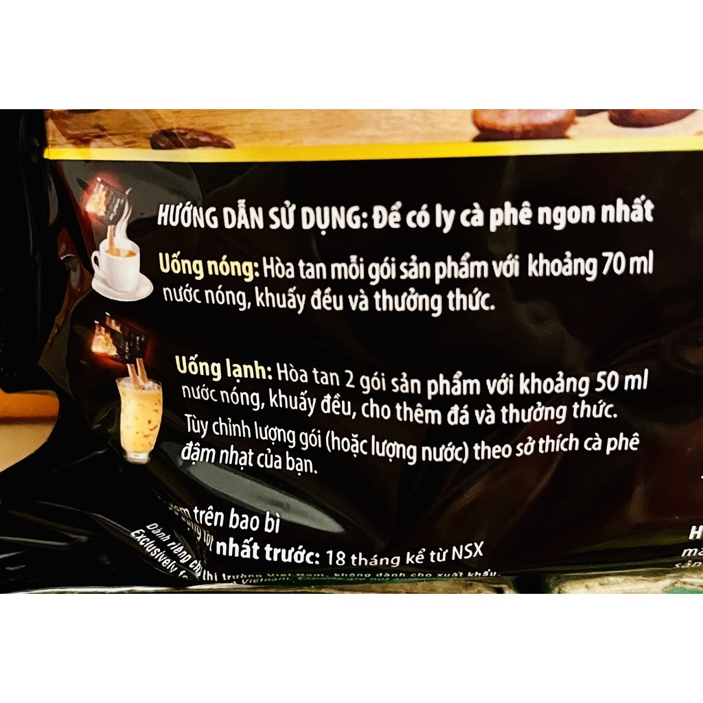 Cà phê hòa tan 3 trong 1 Wakeup - cafe Sài Gòn túi