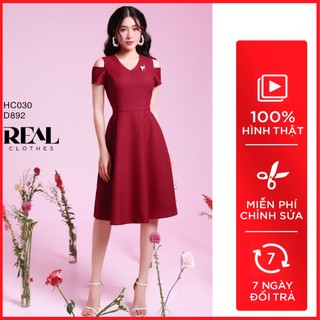 Đầm đi tiệc tôn dáng annie đỏ_REAL