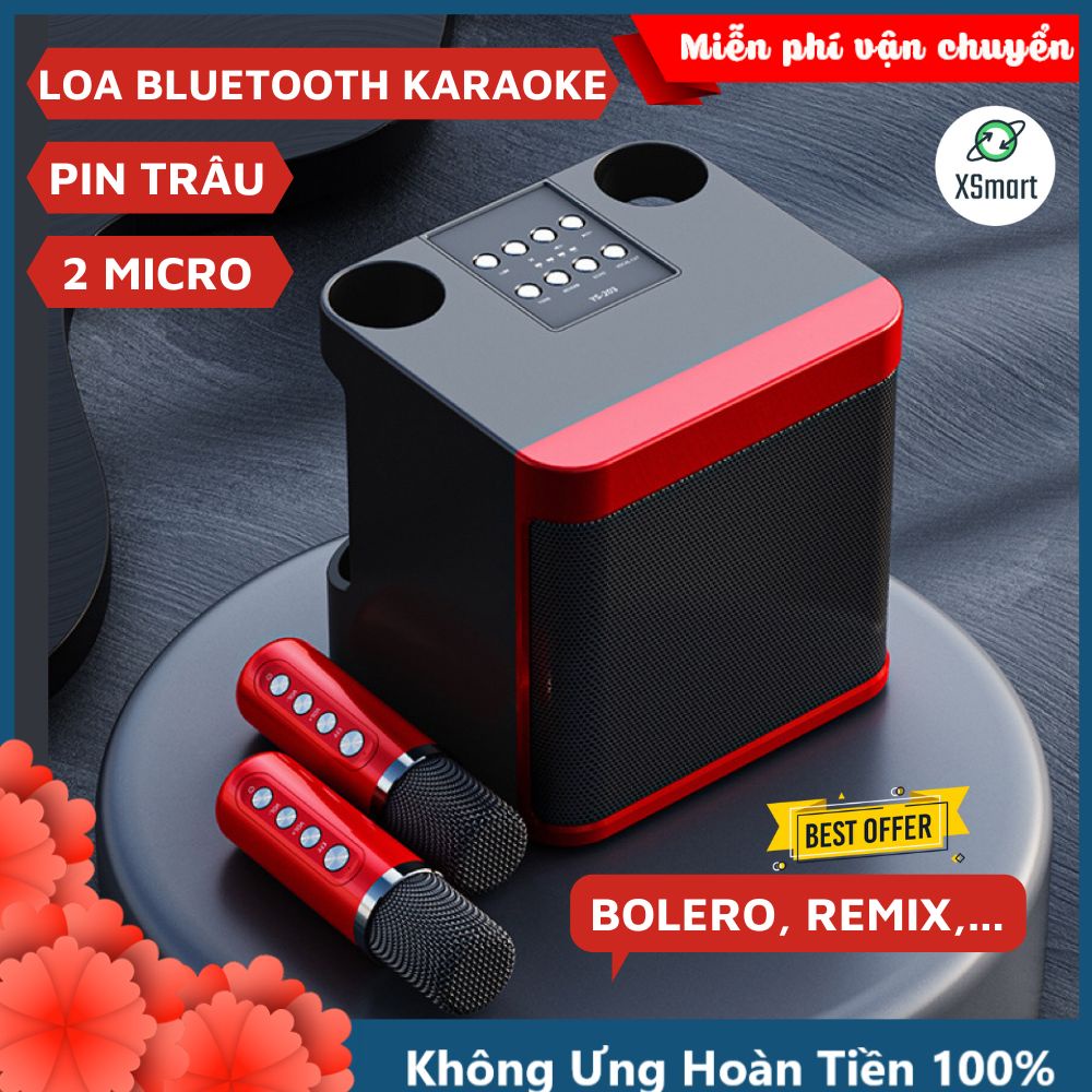 Loa Hát Karaoke Thông Minh Bluetooth 203BT NEW 2023 Có Thể Đổi Giọng Để Livestream