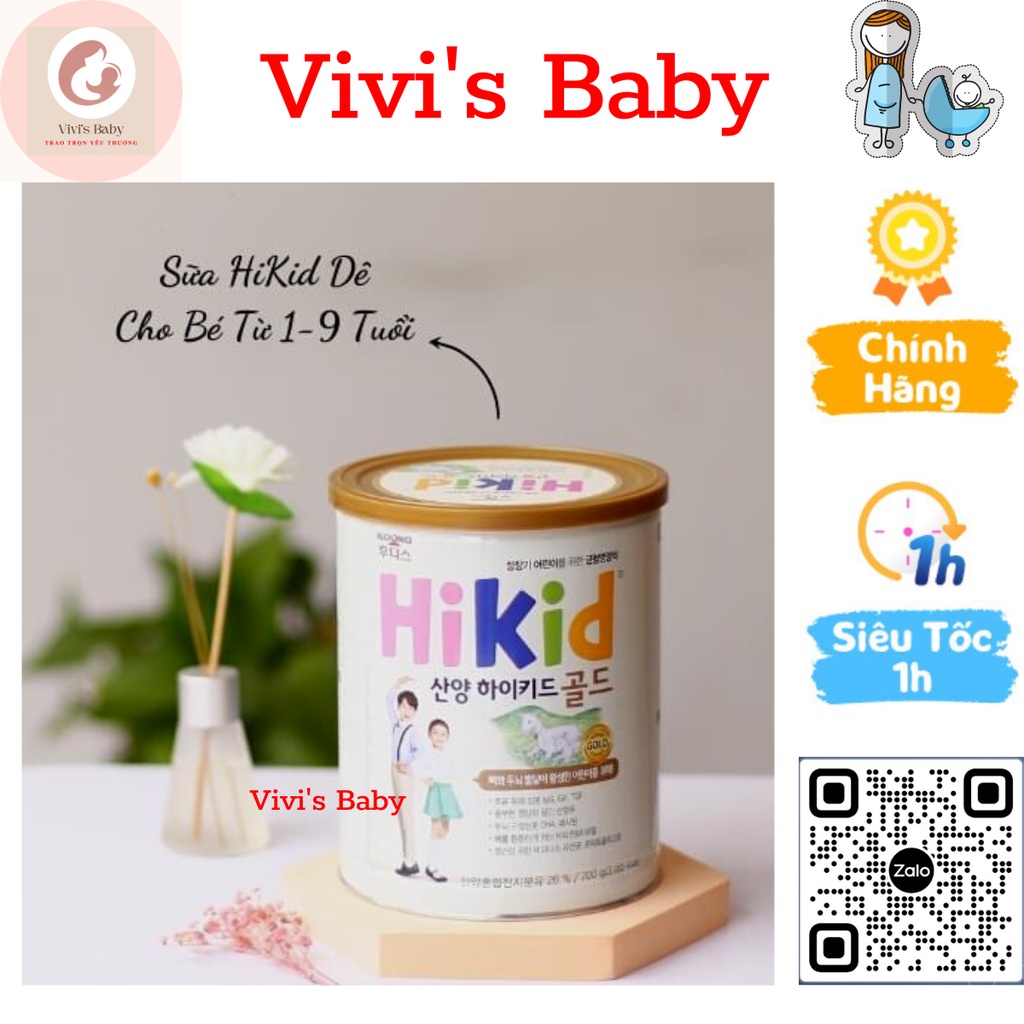 Sữa dê Hikid Vani, Dê giúp tăng chiều cao và cân nặng 600g Hàn Quốc Date 2024 - 1 Đổi 1 Nếu Lỗi NSX