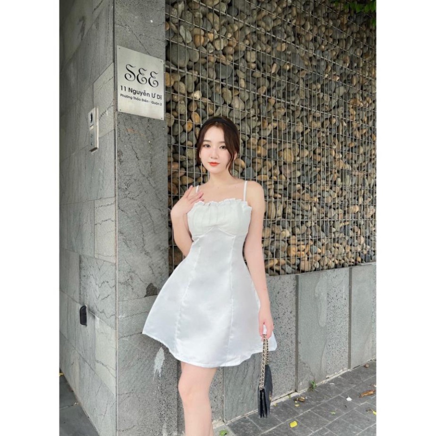 (Fom: <55kg) Đầm 2 Dây Ngực Xếp Ly Đầm Đi Tiệc, Đi Chơi, Thường Ngày, Váy Công Chúa 52 | BigBuy360 - bigbuy360.vn