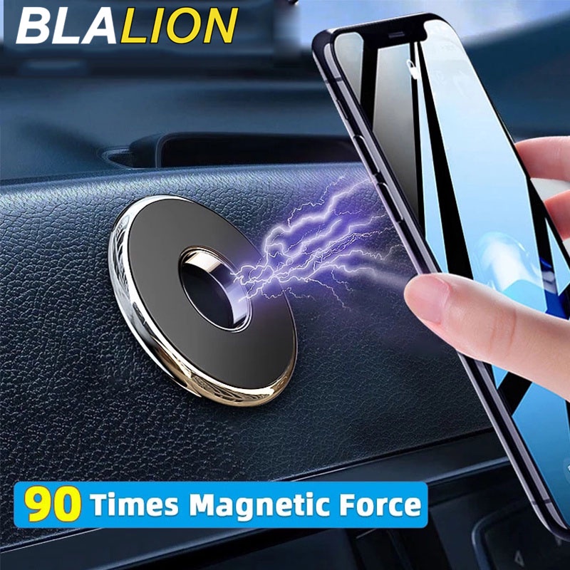 Giá đỡ điện thoại BLALION từ tính gắn bảng điều khiển xe hơi kích thước nhỏ chân đế tròn thích hợp cho Samsung Xiaomi