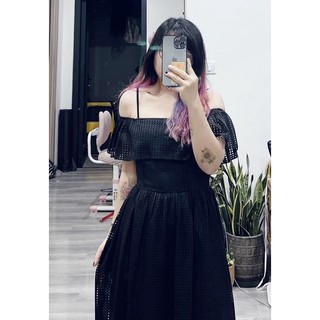 Váy maxi hở vai