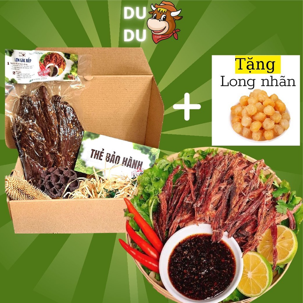 Thịt lợn gác bếp Tây Bắc thịt lợn bản sấy loại 1 chuẩn vị Dudu Food thơm ngon an toàn thực phẩm