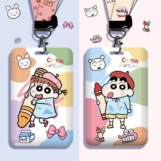 Dây đeo thẻ học sinh, bảng tên dành cho sinh viên nhiều mẫu hoạt hình hoạ tiết dễ thương cute- Hally shop