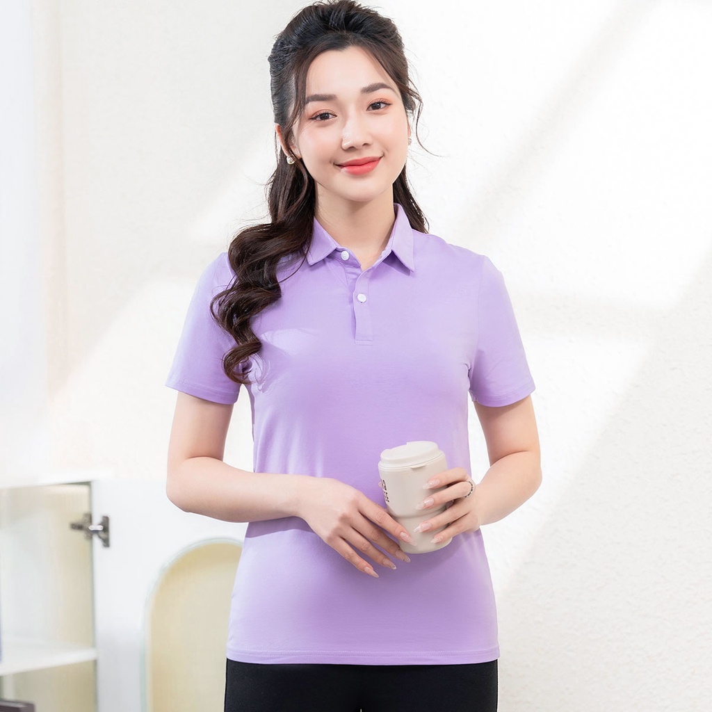 Áo Thun polo nữ TOLI có cổ sơ mi, dáng ôm nhẹ, vải Cotton mềm mịn,chính hãng cao cấp [TF26]