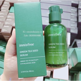 Tinh Chất Dưỡng Ẩm Sâu, Phục Hồi Da Mụn Innisfree Green Tea Seed Serum 80ml