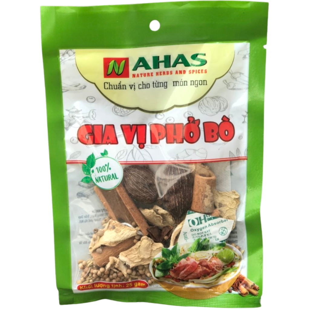 Gia vị phở bò, phở gà, tần gà Nahas 25g chuẩn vị từng món ngon