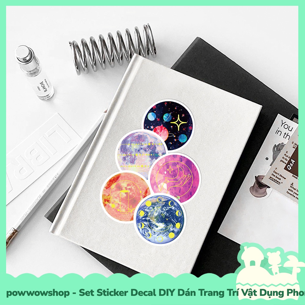 [Sẵn VN - Hỏa Tốc] Set Bộ 20/22/25/50/60 Miếng Sticker DIY Chống Thấm Nước Dán Trang Trí Vật Dụng Chủ Đề Yoga, Horoscope