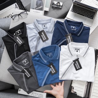 Áo Polo nam phối viền Bovis Homme, mã PL2021100, phom Slim-Fit vừa vặn giúp ôm dáng, chất vải chống nhăn (nhiều màu)